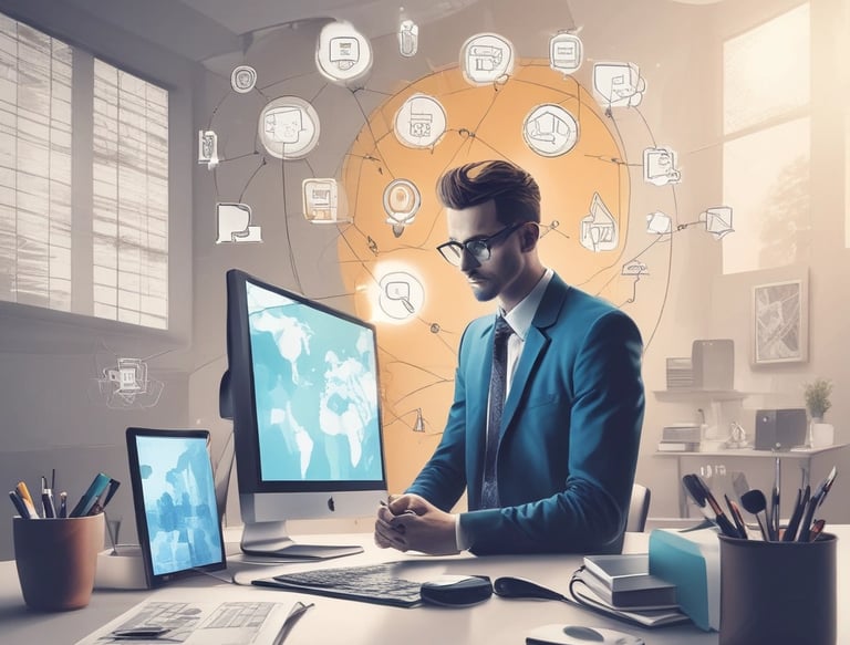 A professional consultant discussing IT strategies with a client.