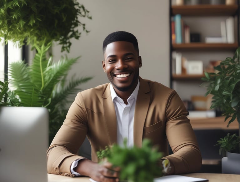 A lively community event with diverse people engaged in animated conversation.