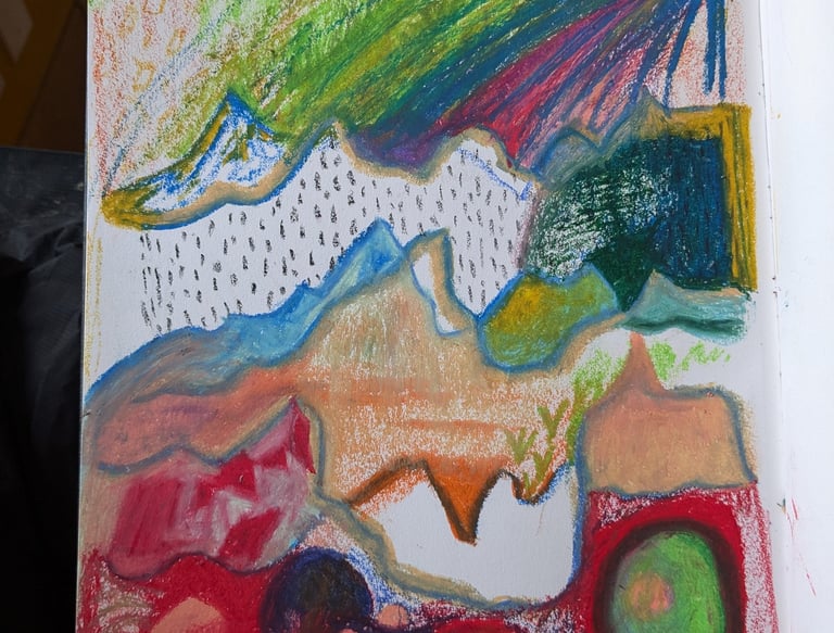 dinosaur pastel meteor shower