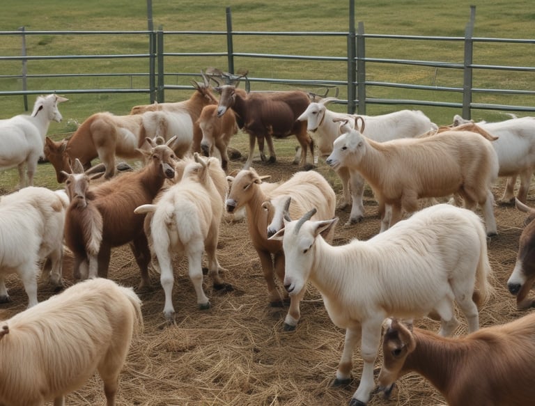 A group of diverse animals resting peacefully in a natural sanctuary setting.