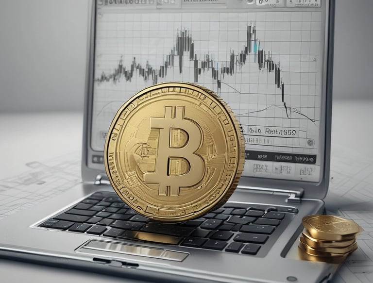 A sleek digital eye symbol glowing over a dark background with forex and crypto charts.