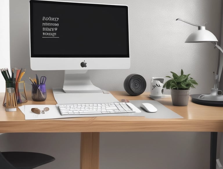 Creative team brainstorming ideas around a table with laptops and sketches.