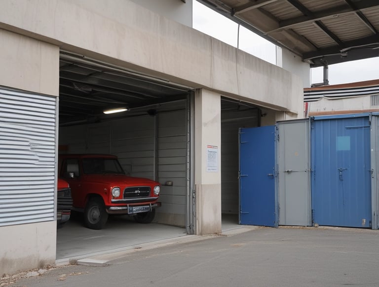 A detailed Google Maps screen highlighting a cluster of real estate agencies in a bustling city neighborhood.