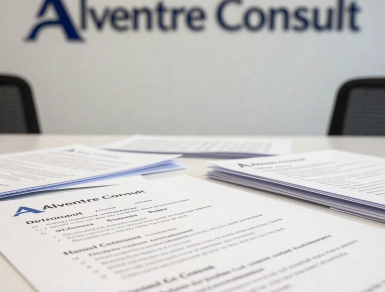 A warm handshake between a German employer and an Indian candidate in a bright office.