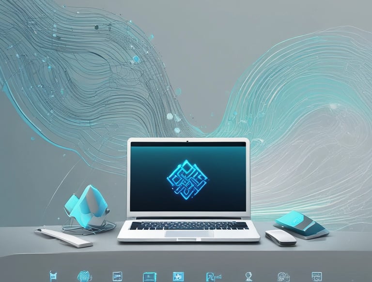 A padlock sits atop a stack of credit cards on a keyboard, with a bluish hue and digital streaks in the background, suggesting themes of digital security and privacy.