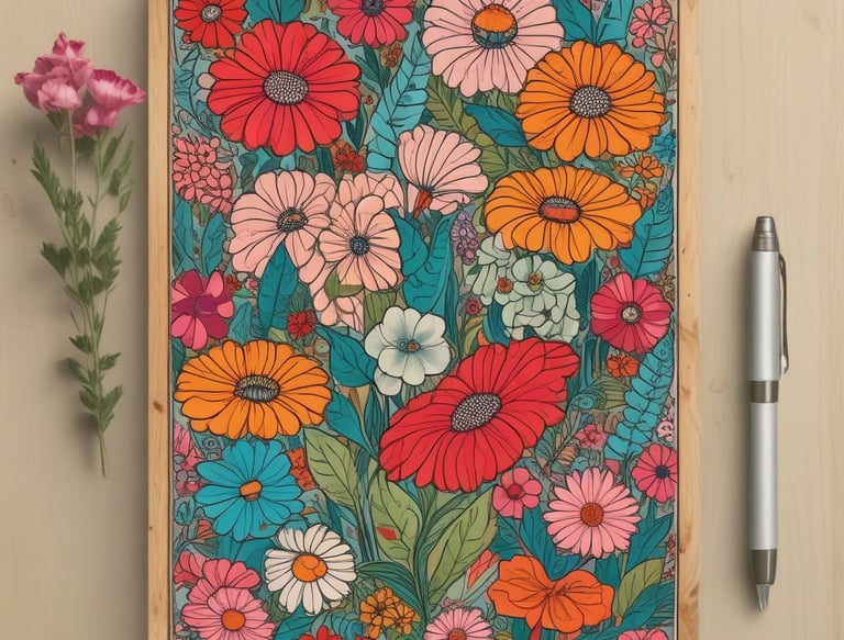 a folded brochure with a black and white photo