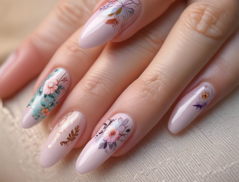 persons hand on white textile