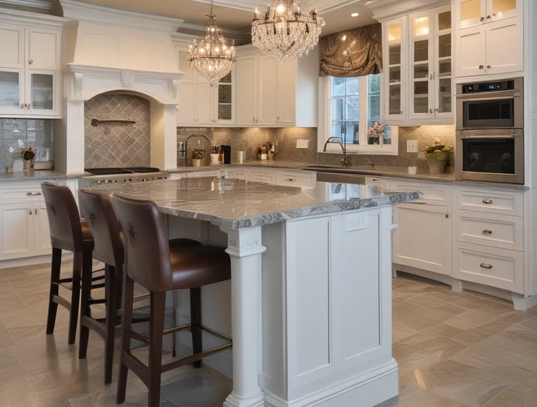 A luxury car with a sleek and polished metallic finish is parked on a cobblestone street. Its grille and headlamps are prominently visible, showcasing an opulent design typical of high-end vehicles.