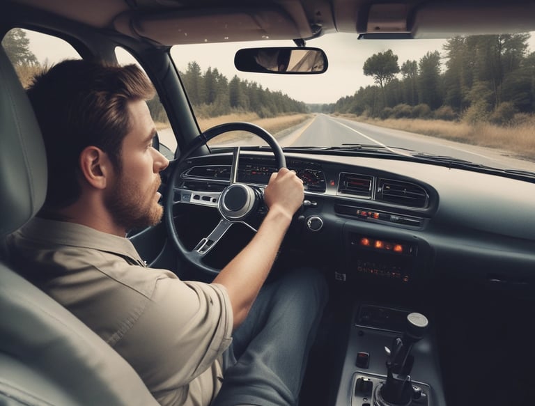 A professional driver from El Clasico Cab waiting for passengers.