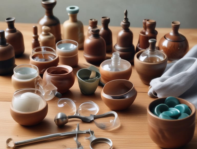 A person is lying down on a treatment bed covered with a white towel. Another individual is standing beside, placing their hands on the person's shoulders as if about to perform a massage or therapy. The scene appears to be in a spa or similar wellness setting.