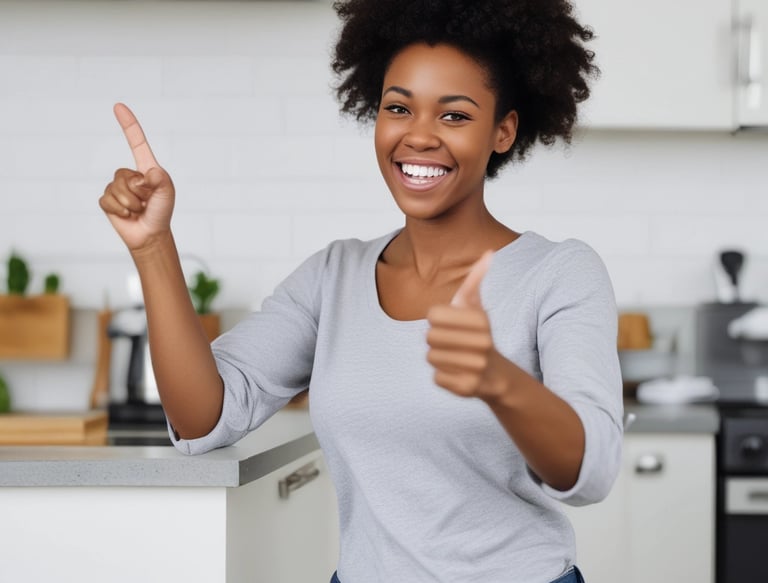 Happy customer shaking hands with a Gold Tech Appliance Repair technician.