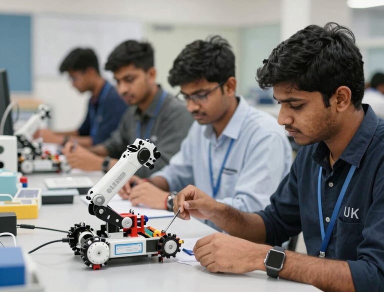 A friendly consultant from Ladder Overseas discussing study options with a client.