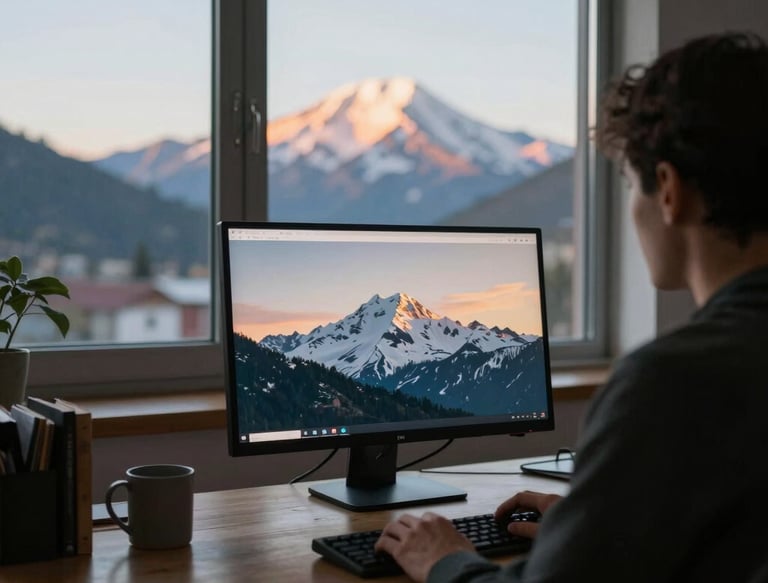 A team of professionals collaborating over software development in a modern office.