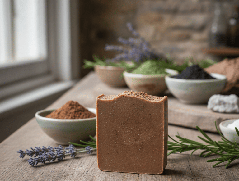 jabon de arcilla marron