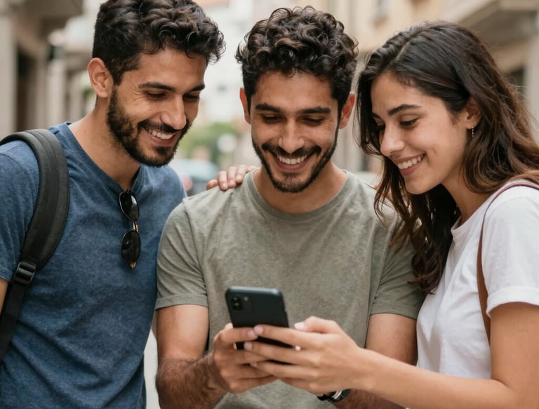 Close-up of a laptop showing an elegant digital invitation template in vibrant colors.