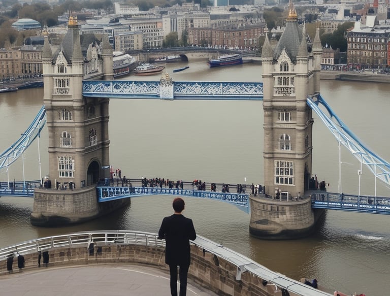 A smiling education consultant advising a student with international university brochures.