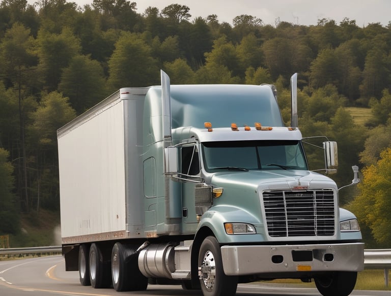 A fleet of trucks lined up at sunrise ready for a day of impactful deliveries.