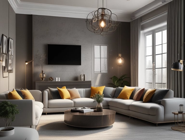 A professional consultant discussing property plans with clients in a bright office.