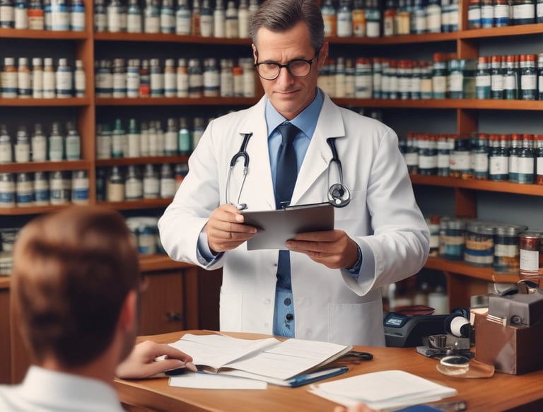 Close-up of a telehealth consultation on a laptop screen with a friendly doctor discussing GLP-1 options.