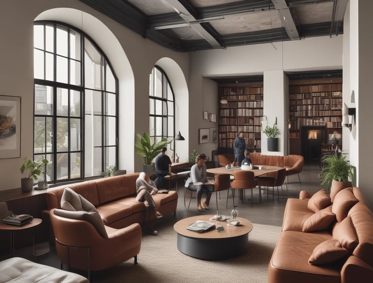 Portrait of the commerciaspace company manager and CEO in a sleek modern office.