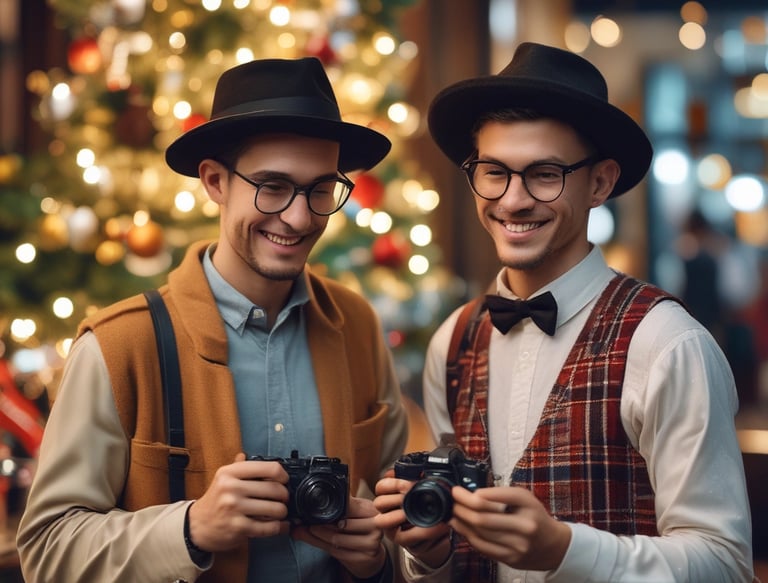 A warm photograph of two friends laughing together outdoors in natural light.