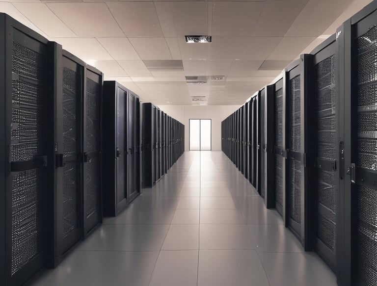 A large construction site with a multi-story building framework. Several cranes are positioned around the structure, indicating active construction. Scaffolding and construction materials are visible around the area, and a truck is parked near the building.