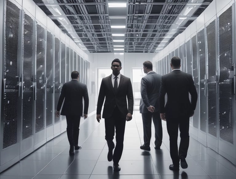 A construction site shows an early stage of building, featuring numerous steel reinforcements and foundations. Workers are visible in the background, with industrial equipment such as a digger and various materials including pipes and boards scattered around. In the background, the sea and hills can be seen, indicating a coastal location.