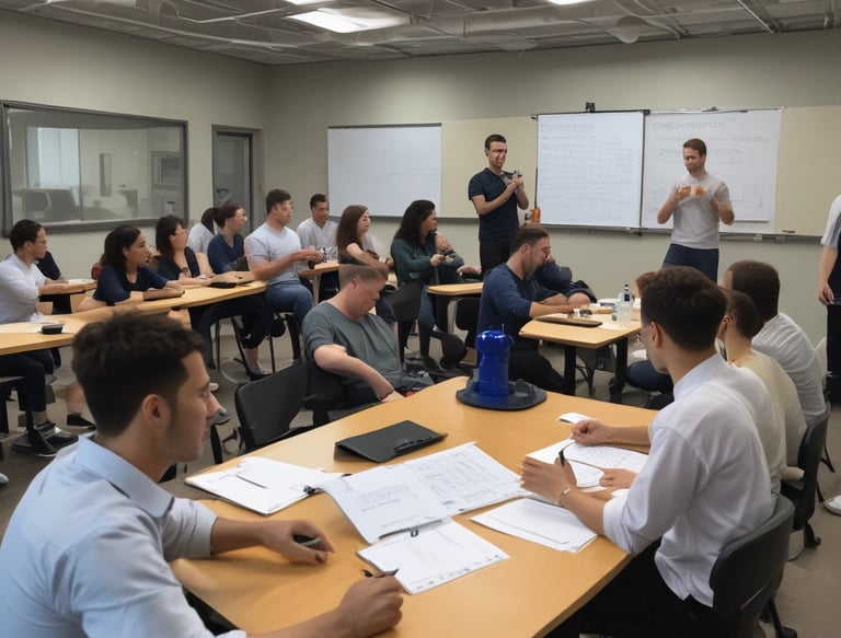 A group of professionals engaged in a training workshop.