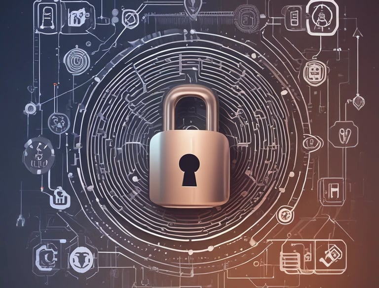 A person holding a shield symbolizing security in AI.