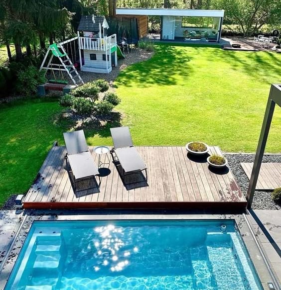 piscine avec terrasse bois
