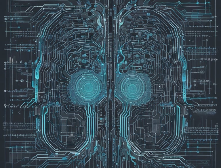 A modern office space showcasing teamwork in technology.