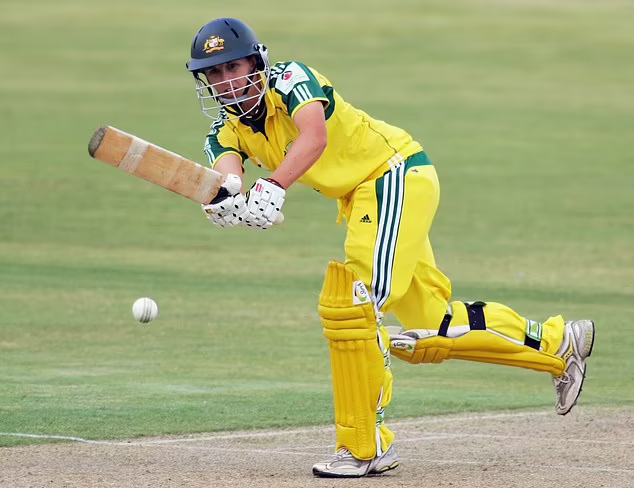 Michelle Goszko playing a leg glance for Australia in a ODI match