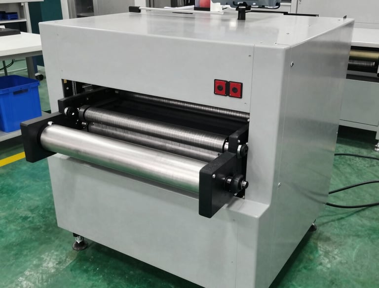 Industrial blister packaging machine operating in a modern factory setting.