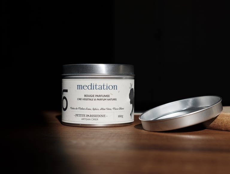 a natural soy candle of meditation
