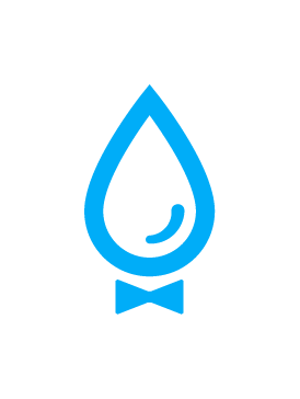 This is Dapper the water droplet.  The created icon for Butler House Wash that has a smile