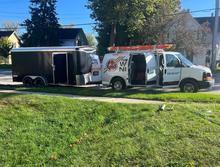 The Wire Nuts van on a job site