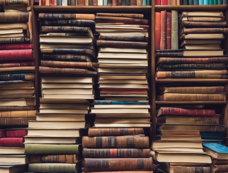 Pile of books and magazines