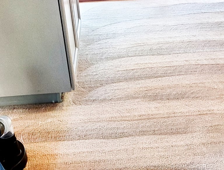 Beautiful Clean Cream Carpet with King Organic Clean, using the Tornado, Advanced Technology