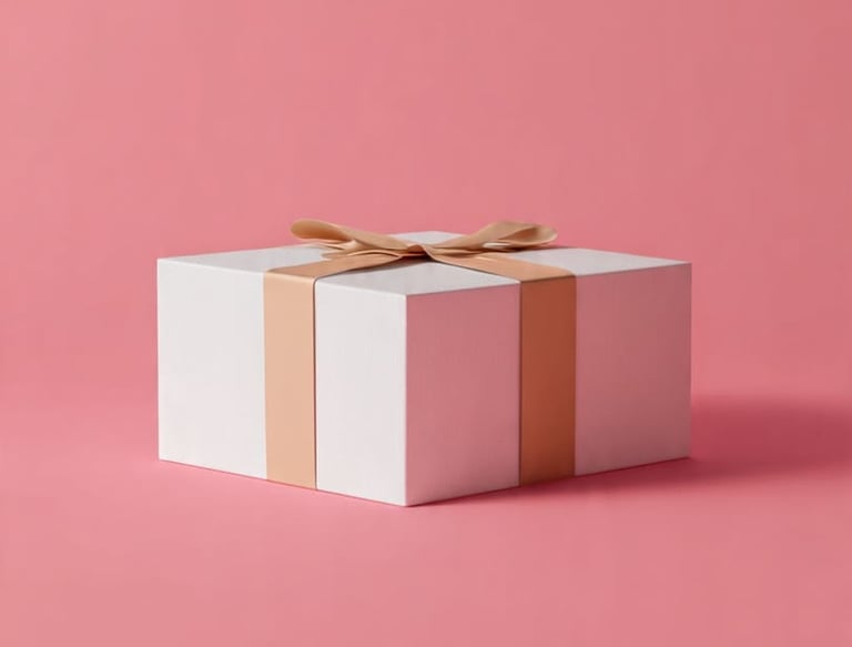 caja de regalo elente color blanco con moño ideal para un detalle inolvidable