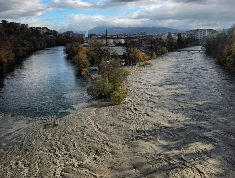 la Jonction/GE l'Arve rejoint le Rhône
