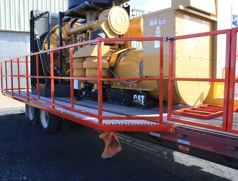 Custom side rail and catwalk added to trailer