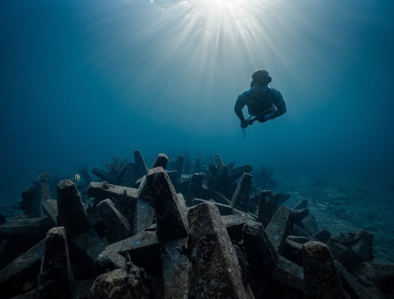 Diving on artificial reef