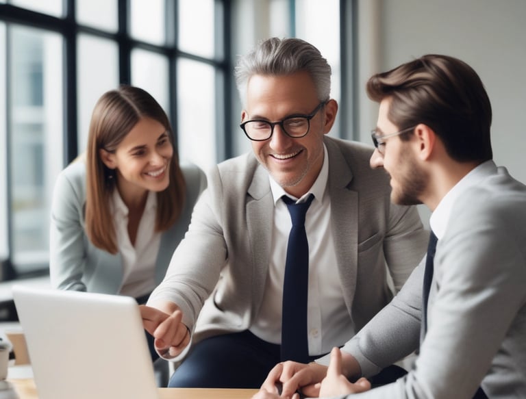 man in blue crew neck t-shirt holding white printer paper