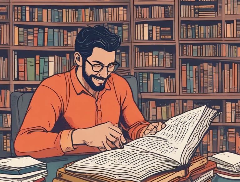 An e-reader device displaying a page of text is partially visible, resting on a textured fabric surface. The focus is on the edge of the device, highlighting its black frame and digital screen with gray text.