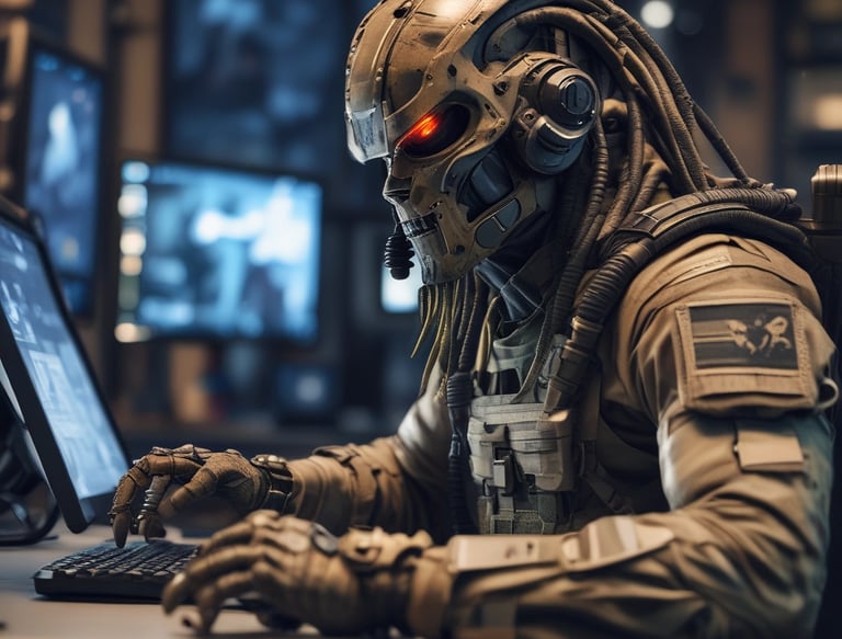 A digital illustration showcasing advanced gaming tools and software.