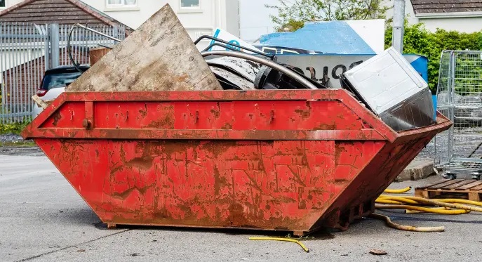 dumpster full of junk
