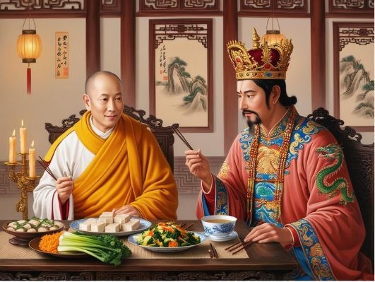 vua Trần Nhân Tông hứa gả Huyền Trân cho Chế Mân.