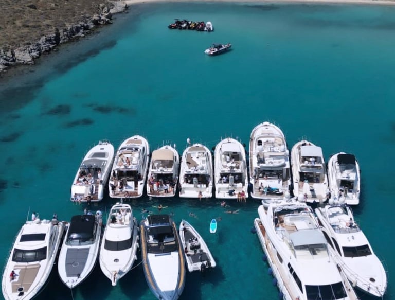 the biggest fleet yacht in mykonos greece