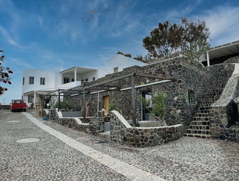 Τέντες - Πέργκολες - Μεταλλικές Κατασκευές στη Σαντορίνη απο τη META METAL