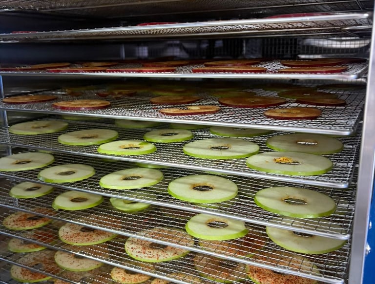 Rodajas de manzana deshidratada natural sin azúcar añadida